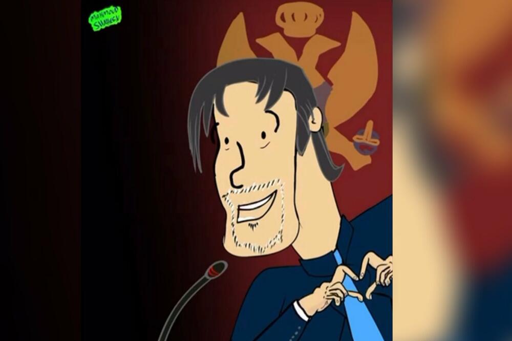 Jovović je od kluba dobio i zanimljivu karikaturu, Foto: kuwaitclub/instagram