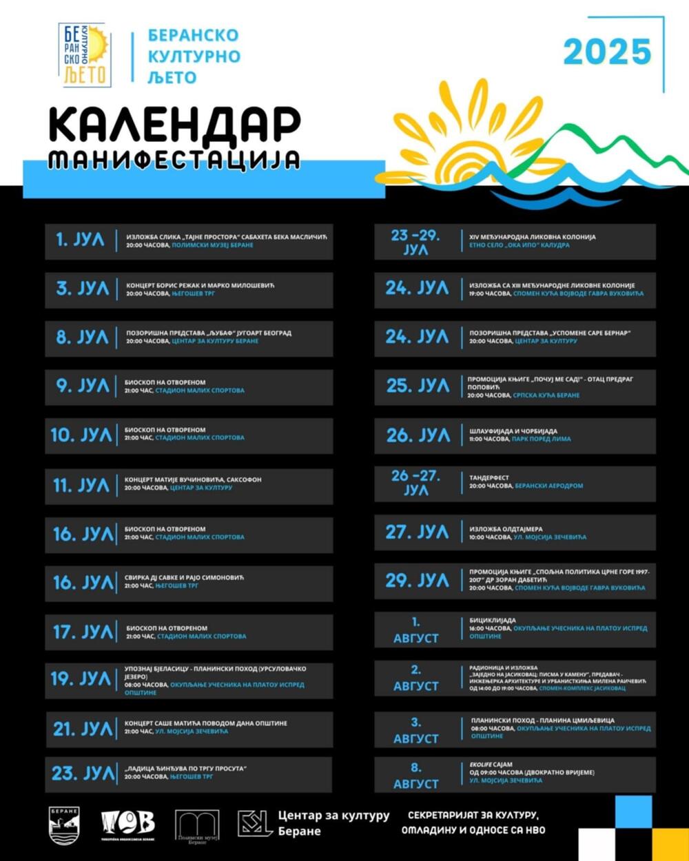 Berane, Beransko kulturno ljeto