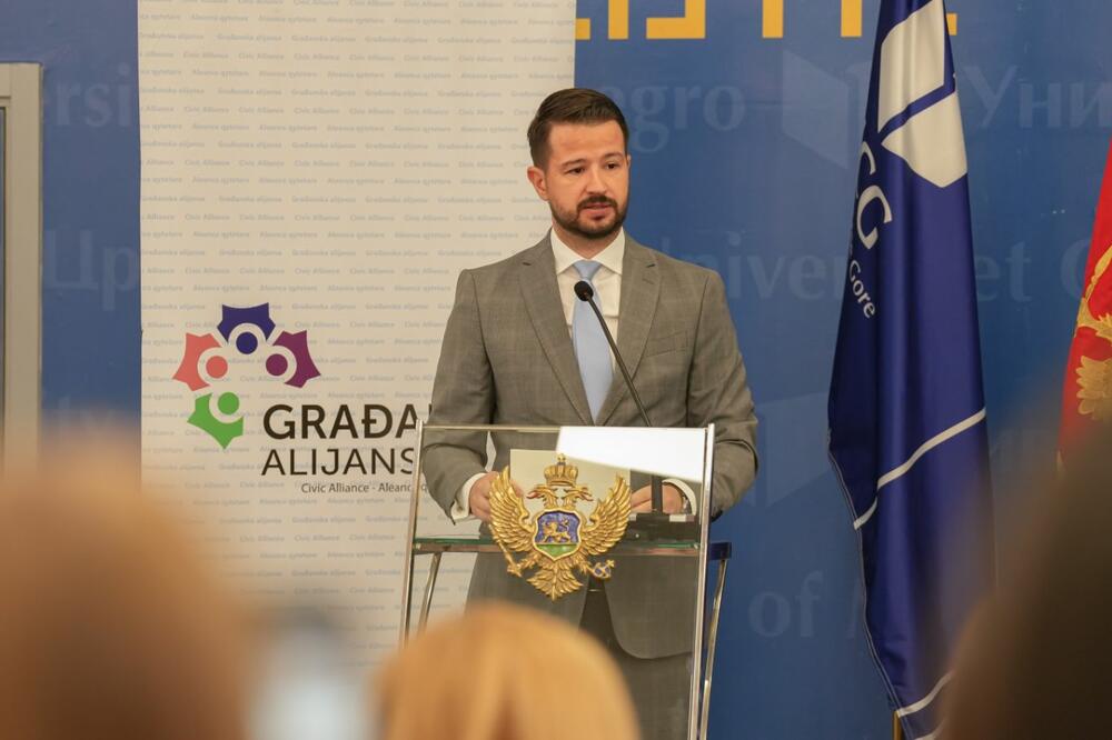 Milatović na konferenciji, Foto: Građanska alijansa