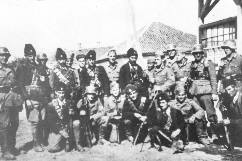 Četnici i njemački oficiri, Foto: Wikipedia