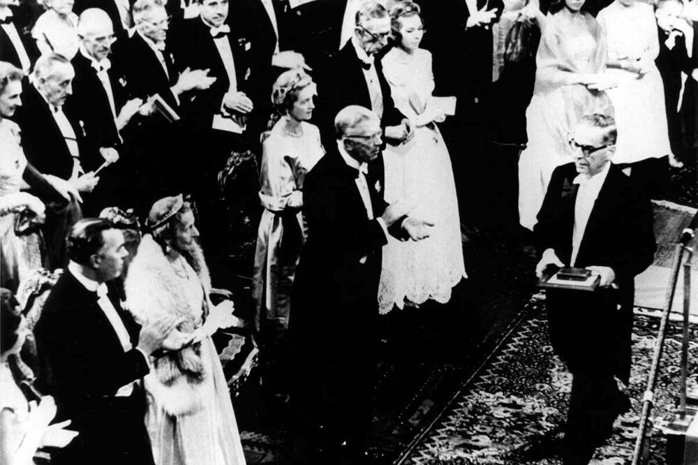 Andrić na dodjeli Nobelove nagrade, Foto: www.ivoandric.org.rs
