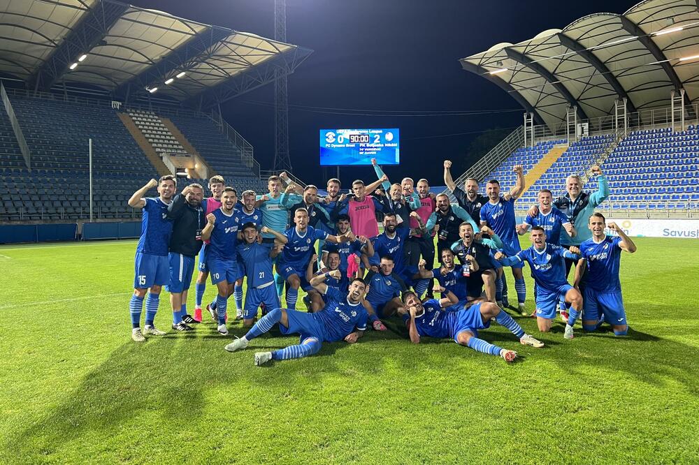 Fudbaleri Sutjeske nakon plasmana u 2. kolo kvalifikacija za Ligu konferencije, Foto: FK Sutjeska