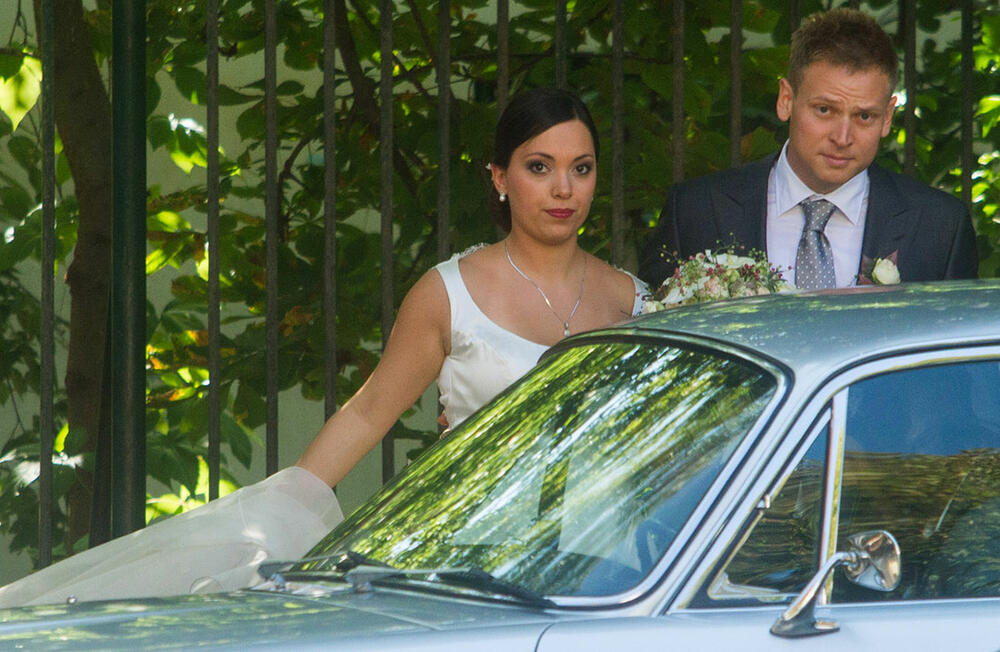 Rahel Orban i Ištvn Tiborc na vjenčanju 2013. godine