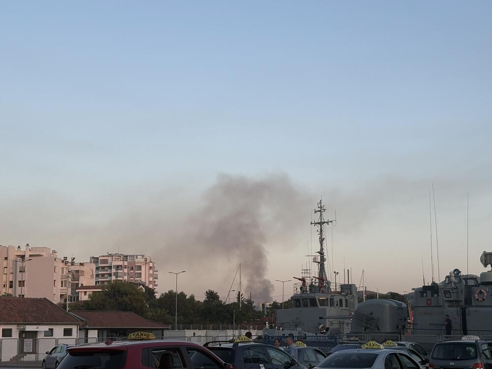 Gašenje požara na Volujici pri Baru: Vatrogasci se borijo z ognjem