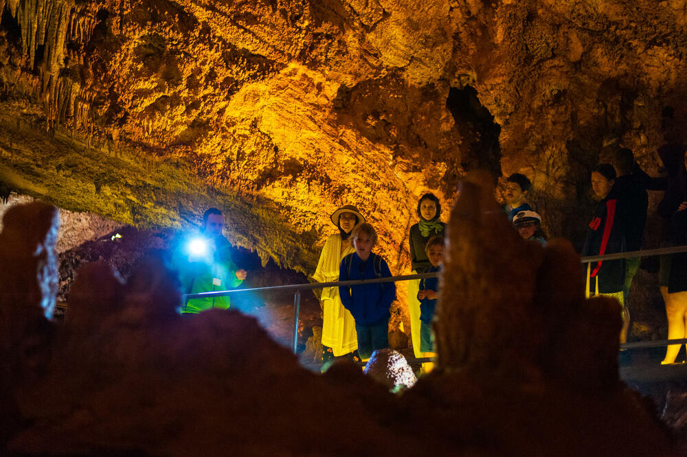 <p>This tour begins with a scenic train ride through a vibrant landscape after which a guide takes visitors on a journey of exploration along designated path. In the duration of 60 minutes, you’ll be immersed into the mystical world of underground galleries shaped over the course of thousands of years, where the magnificent natural abundance is revealed in its full splendor</p>