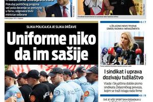 Naslovna strana "Vijesti" za 25. jul 2025.