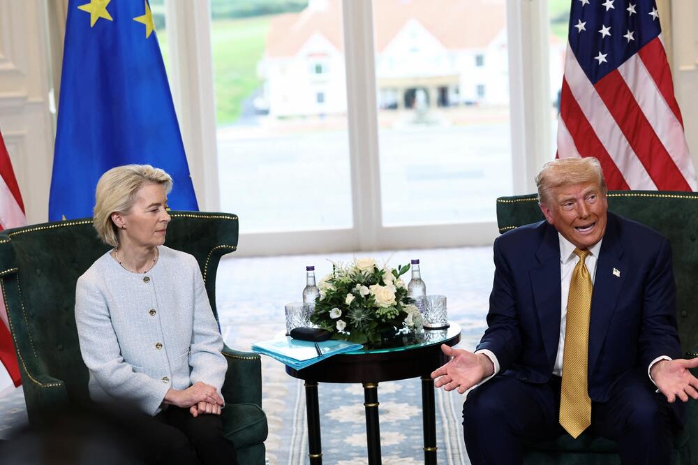 Detalj sa sastanka Ursule fon der Lajen i Donalda Trampa, Foto: Reuters