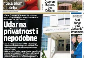 Naslovna strana "Vijesti" za 29. jul 2025.