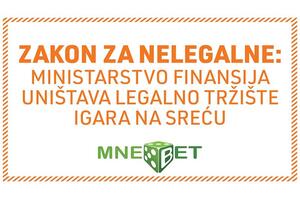 Montenegrobet: Zakon za nelegalne, Ministarstvo finansija uništava...