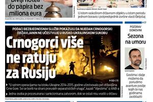 Naslovna strana "Vijesti" za 30. jul 2025.