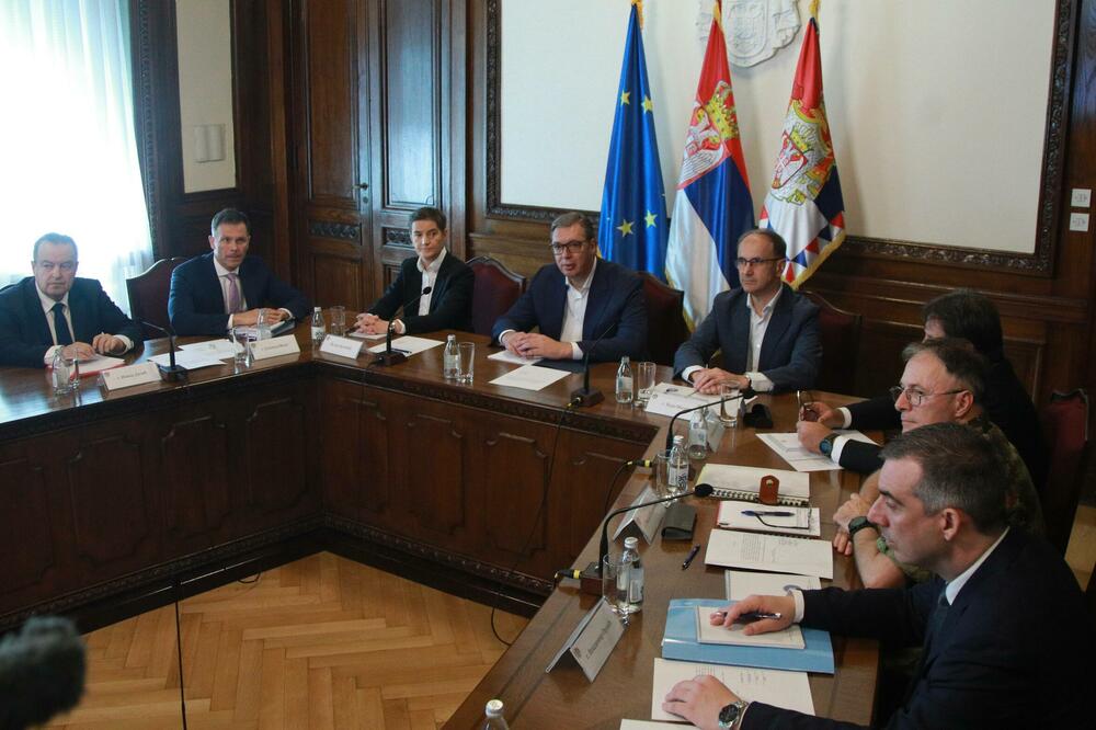 Sa sjednice Savjeta za nacionalnu bezbjednost Srbije, Foto: Betaphoto/Miloš Miškov