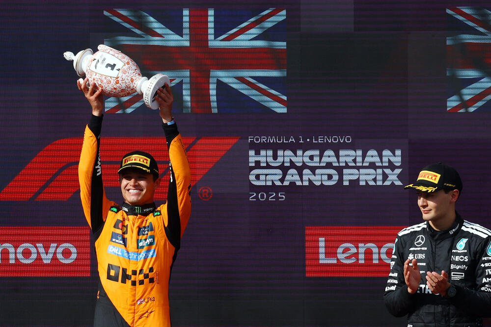 Lando Noris na postolju, Foto: Reuters