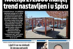 Naslovna strana "Vijesti" za 8. avgust 2025.