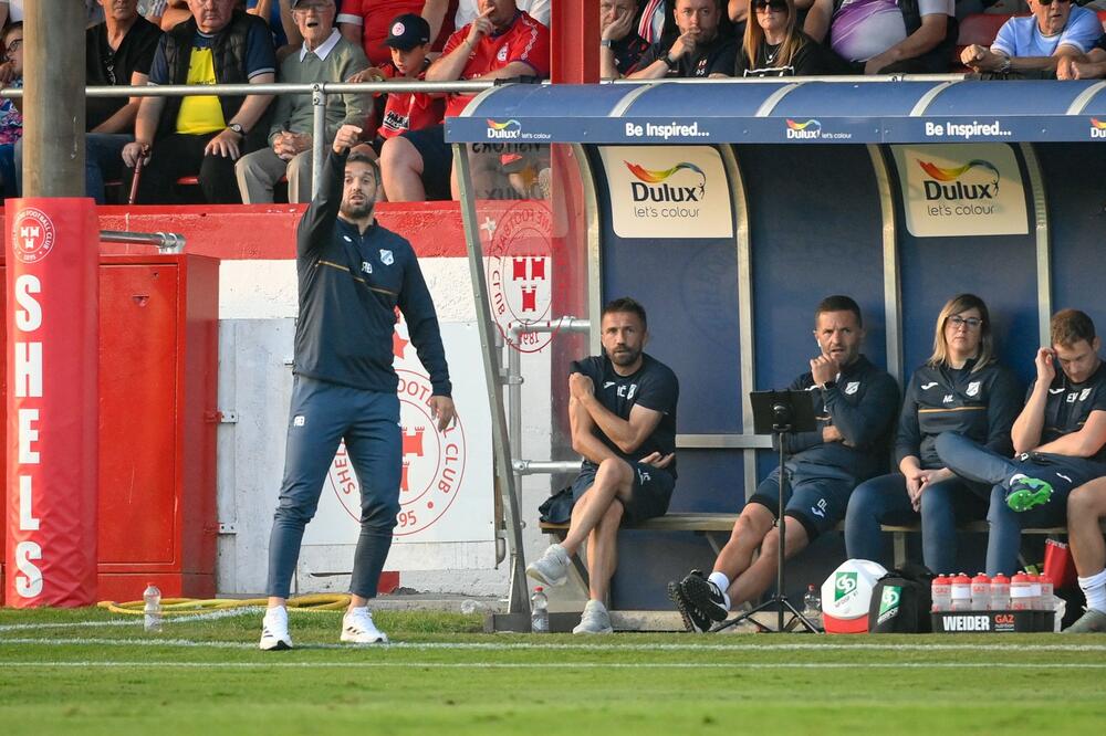 Đalović tokom meča sa Šelburnom, Foto: NK Rijeka/Facebook