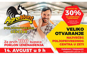 Agromont poljoprivredni centar od sjutra i u Golubovcima