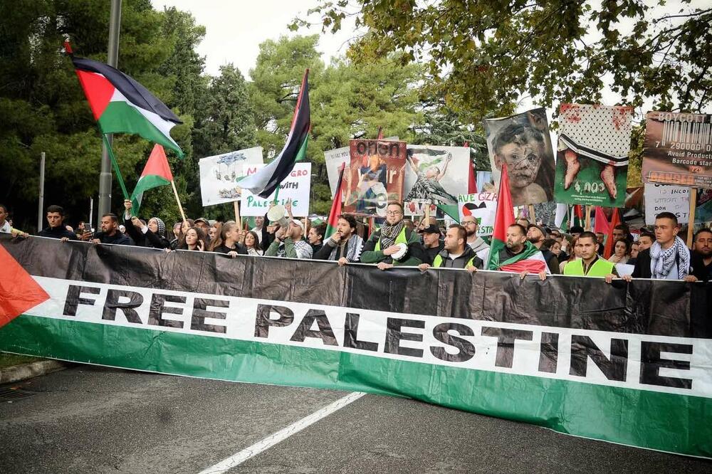 Sa jednog od skupova, Foto: Pokret solidarnosti sa Palestinom