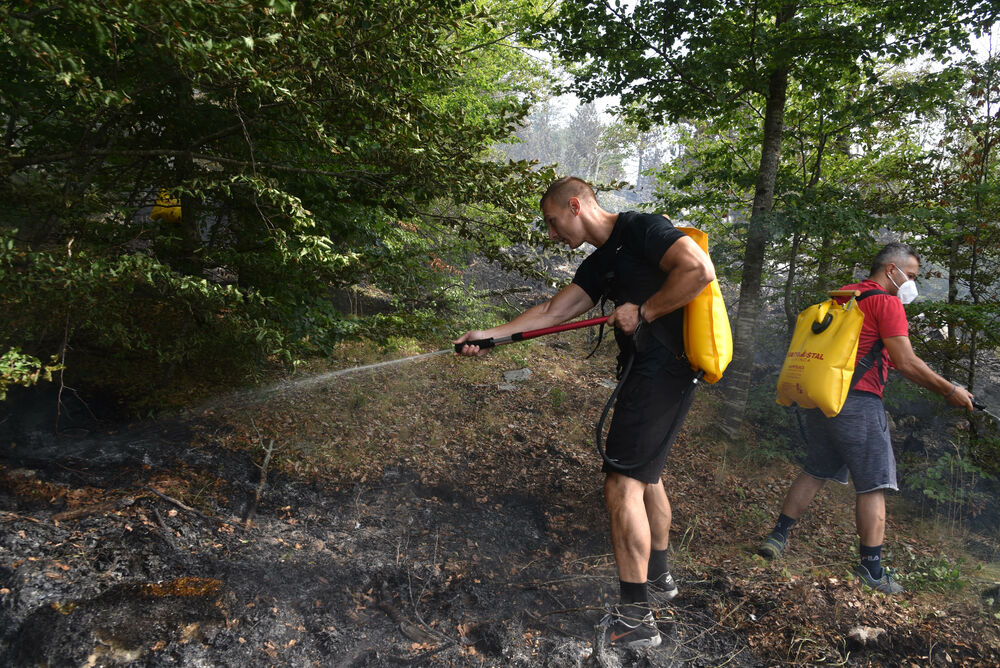<p>U Kučkim koritima bio je i gradonačelnik Podgorice Saša Mujović </p>  <p>On i vršilac dužnosti (v.d.) Službe zaštite i spašavanja Glavnog grada Nikola Bojanović pričajli su sa mještanima i obilazili teren</p>