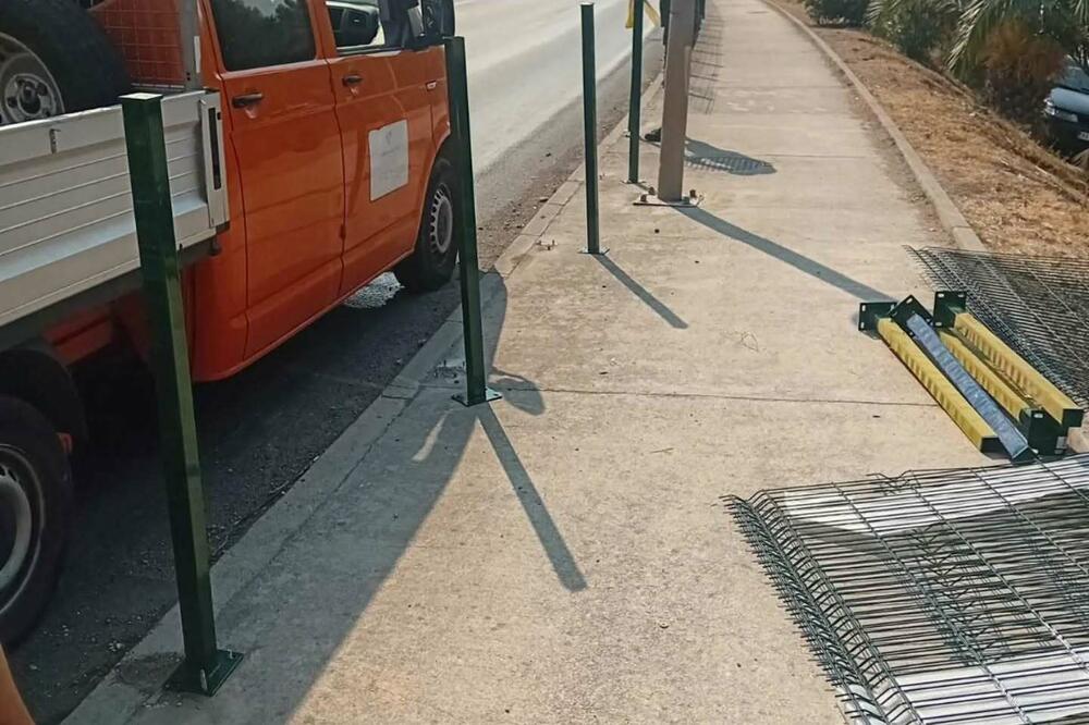 Radovi na postavljanju stubova, Foto: Marija Pešić