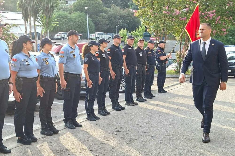 Šćepanović tokom posjete, Foto: Uprava policije