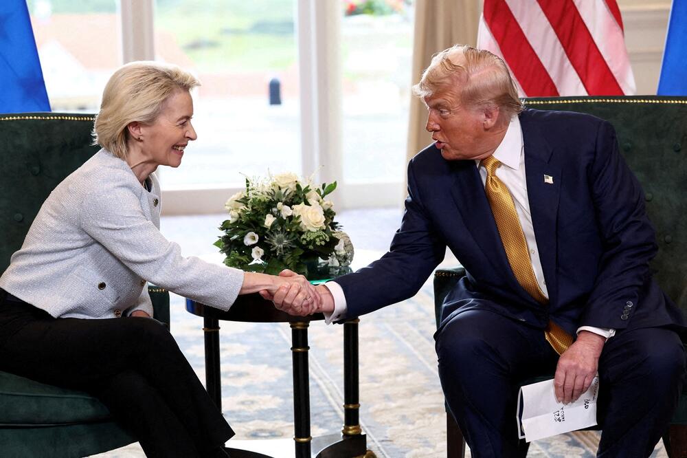 Ursula fon der Lajen i Donald Tramp na sastanku u Škotskoj, Foto: Reuters