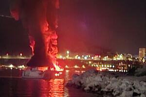 VIDEO Budva: Vlasnik bio na jahti u trenutku izbijanja požara