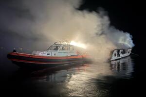 Luka Budva: Izgorjela jahta je potonula, nema ekološkog incidenta