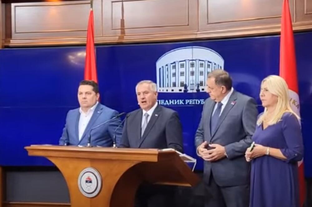 Predsjednik Narodne skupštine RS Nenad Stevandić, Višković, Dodik i Cvijanović, Foto: Screenshot/Youtube