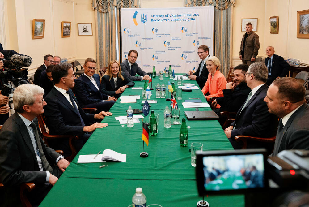 Evropski lideri sa Zelenskim u Bijeloj kući uoči sastanka sa...