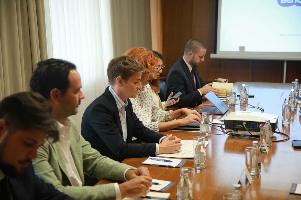 Brnabić je juče razgovarala sa šefom Delegacije EU i šefovima misija Kvinte o reformama u oblasti vladavine prava, Foto: BETAPHOTO