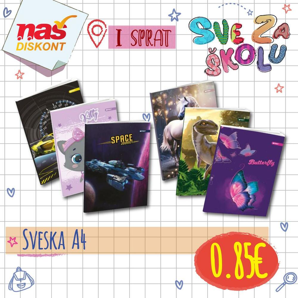 <p>Dragi đaci, ponovo sa vama u nove školske pobjede! Pripremili smo sjajnu ponudu i tradicionalno najpovoljnije cijene.</p>