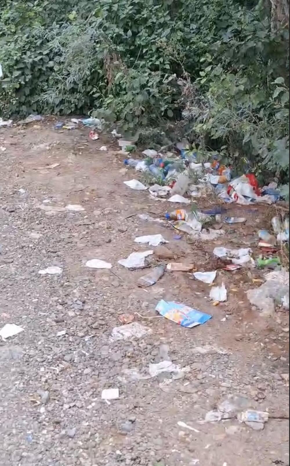 Otpad završava pored puta