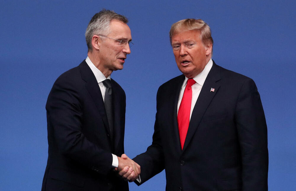 Tramp i Jens Stoltenberg na samitu NATO lidera u decembru 2019.
