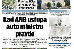 Naslovna strana "Vijesti" za 25. avgust 2025.