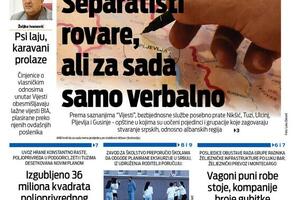 Naslovna strana "Vijesti" za 26. avgust 2025.