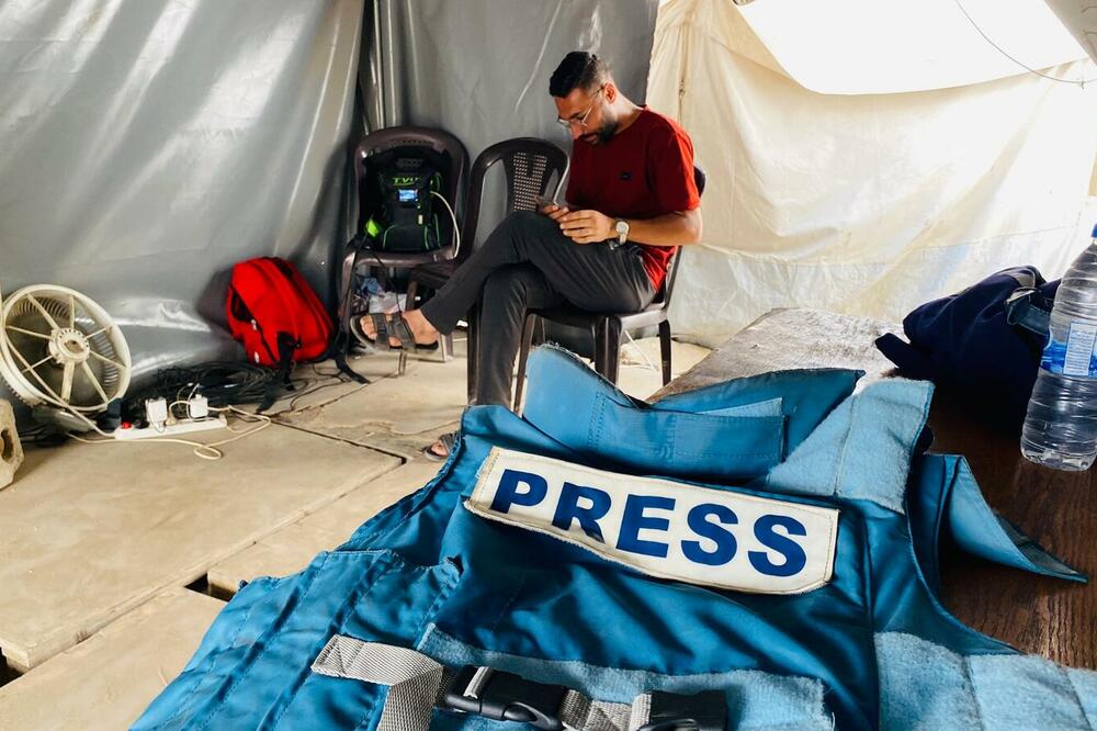 Novinari u Gazi rade i spavaju u šatorima u blizini bolnica, Foto: BBC