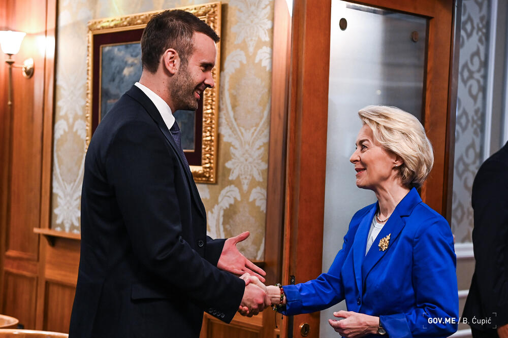 Sedam od 14 obaveza nije realizovano: predsjednica EK Ursula fon der Lajen i premijer Milojko Spajić, Foto: Vlada Crne Gore