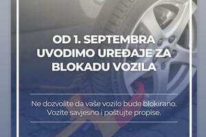 Podgorica: Od 1. septembra "kandža" na točak ako ne platite...