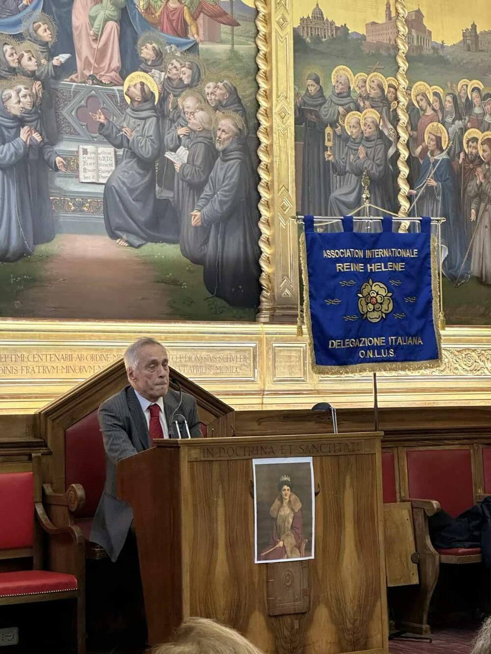 Lekić govori na skupu u Rimu