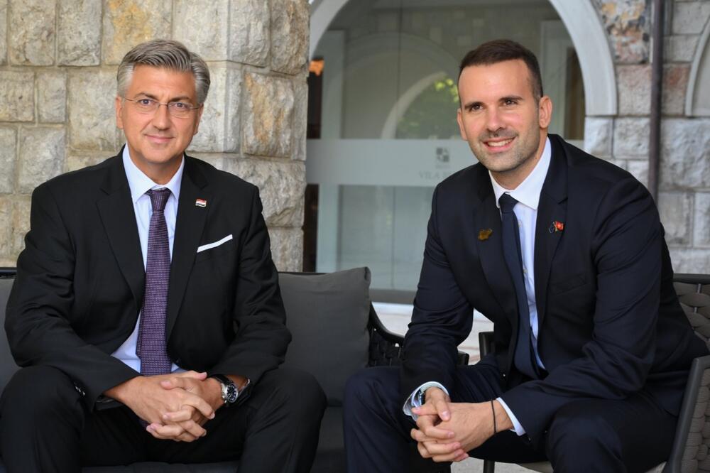 Plenković i Spajić, Foto: x.com/AndrejPlenkovic