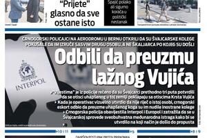 Naslovna strana "Vijesti" za 2. septembar 2025.