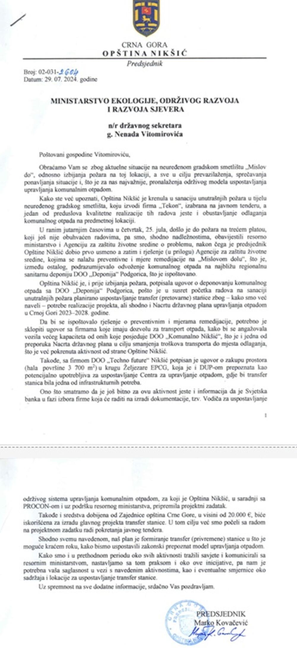 <p>Iz lokalne samouprave su se oglasili saopštenjem povodom,kako su naveli, "još jedne u nizu lažne krivične prijave od strane Opštinskog odbora DPS-a Nikšić"</p>