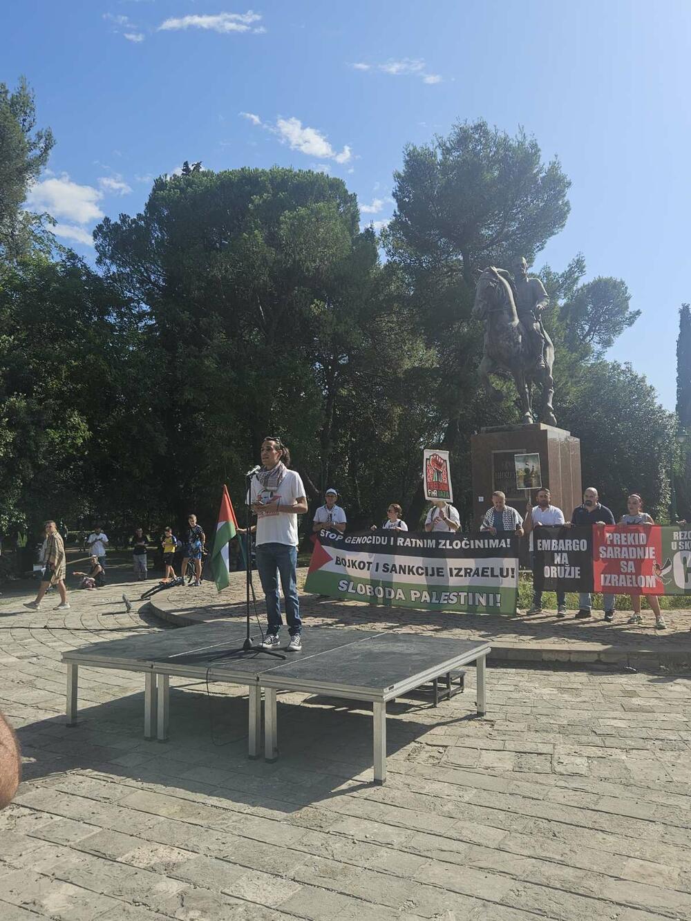 Pokret solidarnosti sa Pelstinom, Protest podrške Palestini u Podgorici