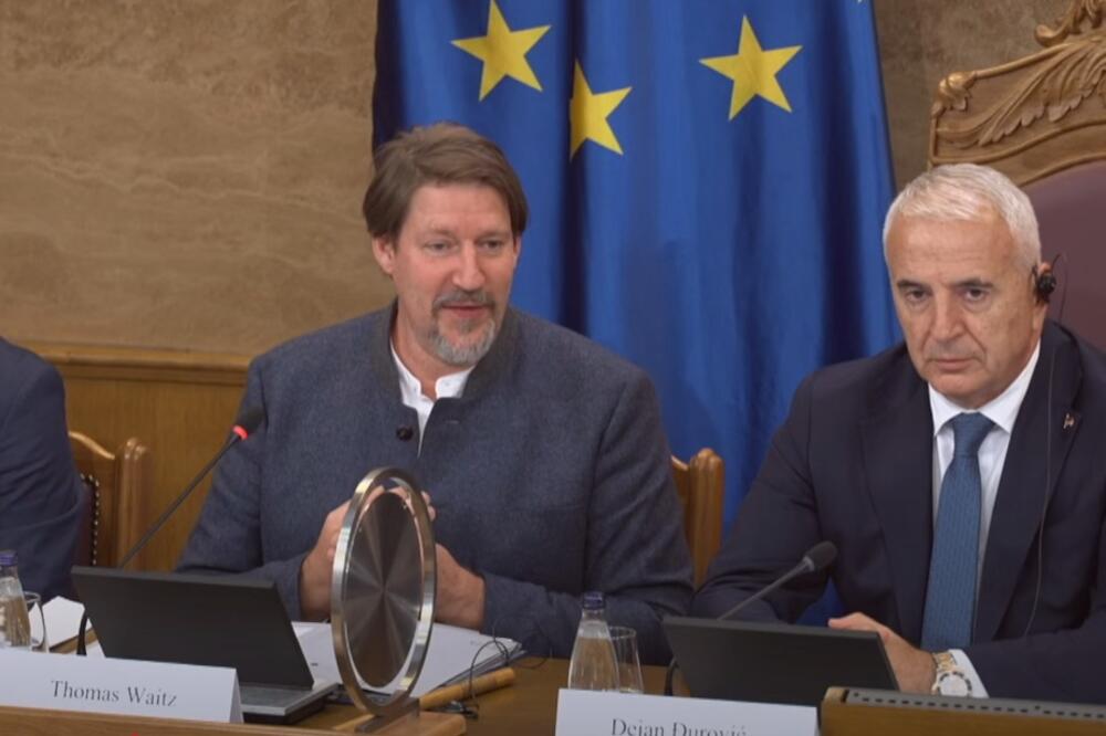 Tomas Vajs (Sa jučerašnjeg sastanka), Foto: Skupština Crne Gore/Youtube