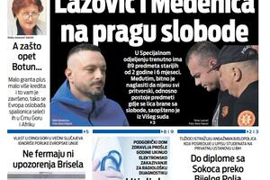 Naslovna strana "Vijesti" za 19. septembar 2025.