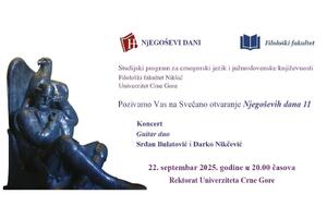 Večeras počinju Njegoševi dani