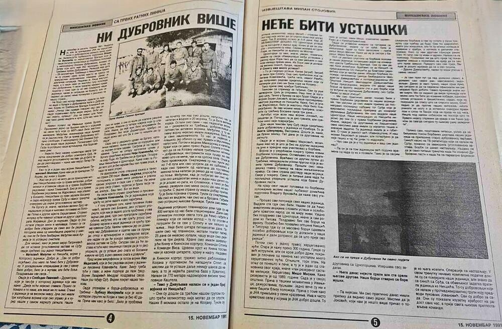 Stojovićev izvještaj “sa prvih ratnih linija” od 15. novembra 1992.