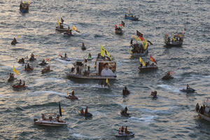 U Libanu skup pristalica Hezbolaha na obilježavanju godinu dana od...
