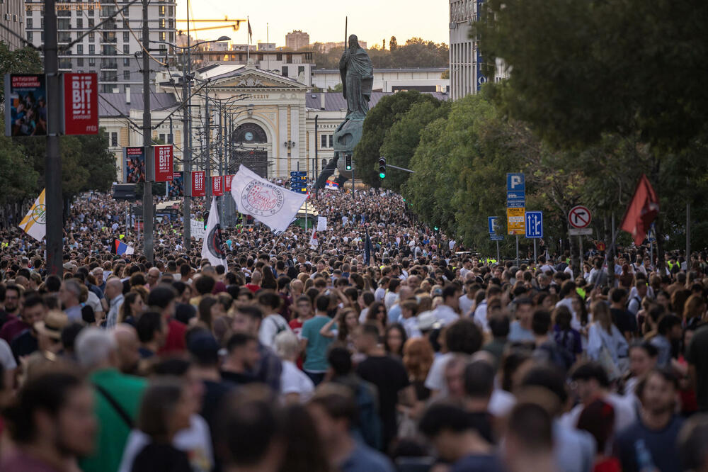 Sa sudentskog protesta u Beogradu - 1. septembar 2025., Foto: Reuters