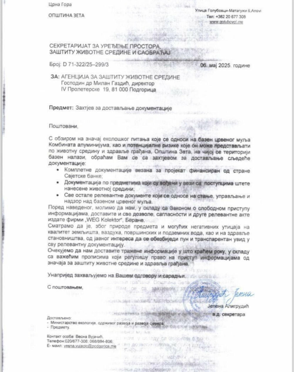 <p>"Poručujemo još jednom kompletnoj javnosti i ovoj družini da se kolektor neće graditi u Botunu i da se ostale strane uzdrže od miješanja u tuđe stvari jer apsolutno nisu nadležni iste da rešavaju"</p>