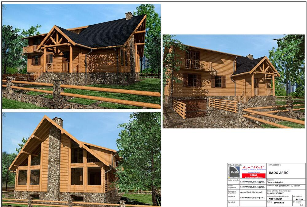 Izvod iz glavnog projekta objekta koji se vodi na D. D.